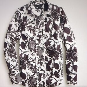 J. Crew Ratti Monochrome Sunflower Shirt